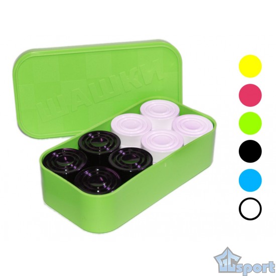 Шашки в коробочке, без игрового поля, 24 шт, настольная игра