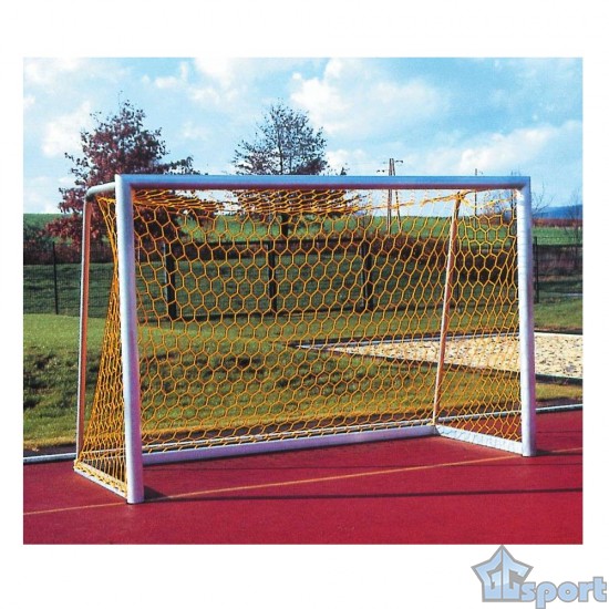 Сетка для мини-футбольных ворот, нить 5,0 мм, ячейка 100х100 мм шестигранная, белая (пара)