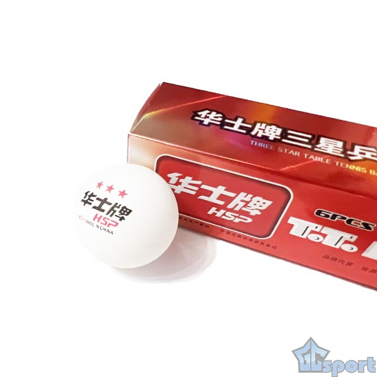 Шарики для настольного тенниса тренировочные, 3 звезды, в наборе 6 шт (белые)