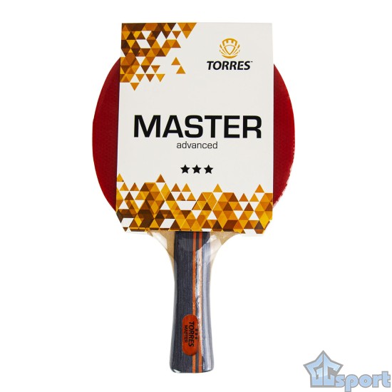 Ракетка для настольного тенниса TORRES Master 3*, арт.TT21007, для тренировок, накладка 2,0 мм