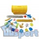 Тонущие (подводные) игрушки для бассейна Сундук с сокровищами (40 предметов), для ныряния и обучения плаванию, желтый