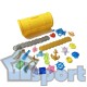 Тонущие (подводные) игрушки для бассейна Сундук с сокровищами (40 предметов), для ныряния и обучения плаванию, желтый