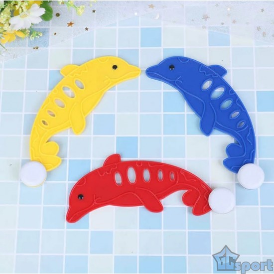 Тонущие (подводные) игрушки для бассейна Дельфины (3шт), для ныряния и обучения плаванию