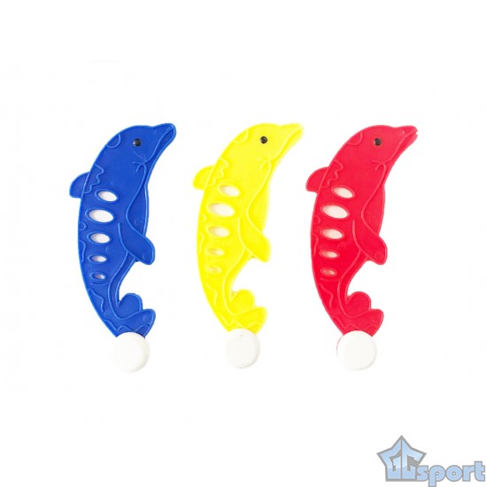 Тонущие (подводные) игрушки для бассейна Дельфины (3шт), для ныряния и обучения плаванию