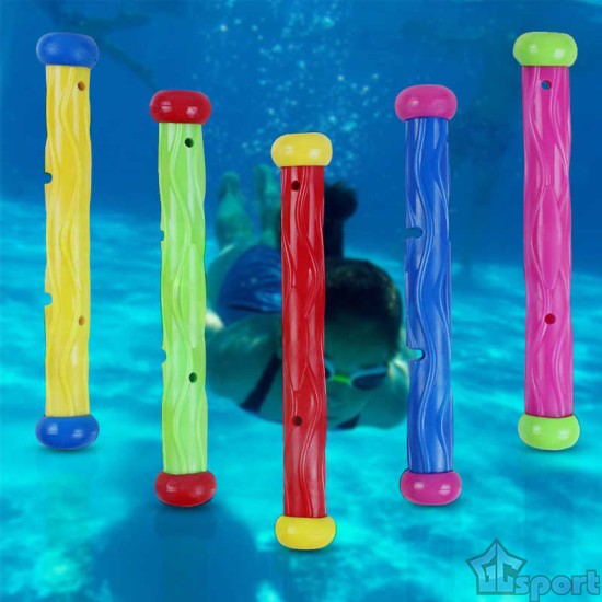 Тонущие (подводные) игрушки для бассейна Палочки (5шт), для ныряния и обучения плаванию