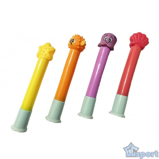 Тонущие (подводные) игрушки для бассейна Морские палочки (4шт), для ныряния и обучения плаванию