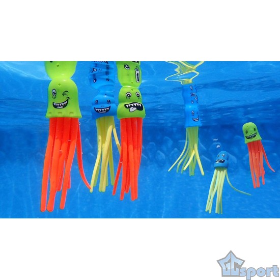 Тонущие (подводные) игрушки для бассейна Медузы (6шт), для ныряния и обучения плаванию