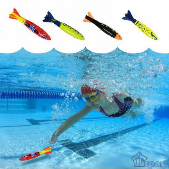 Тонущие (подводные) игрушки для бассейна Рыбки Торпеды (4шт), для ныряния и обучения плаванию