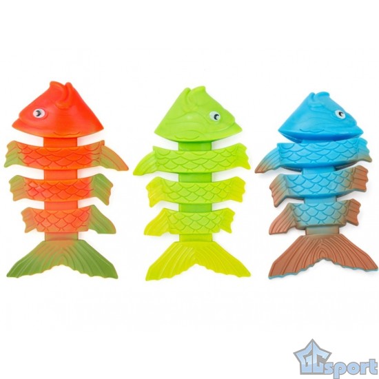 Тонущие (подводные) игрушки для бассейна Гибкие Рыбки (3шт), для ныряния и обучения плаванию