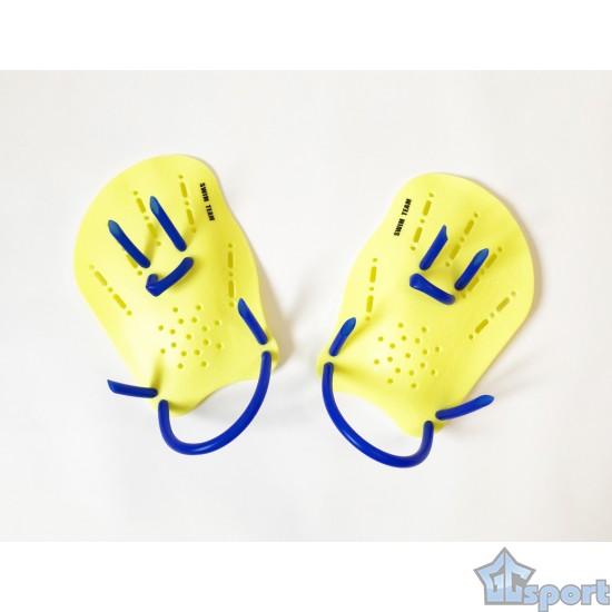 Лопатки для плавания GCsport Swim Team желтые (размер M)