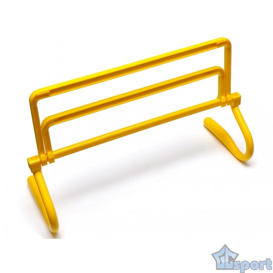 Барьер для скоростного бега тренировочный регулируемый (три уровня высоты), желтый, для футбола и фитнеса, GCsport