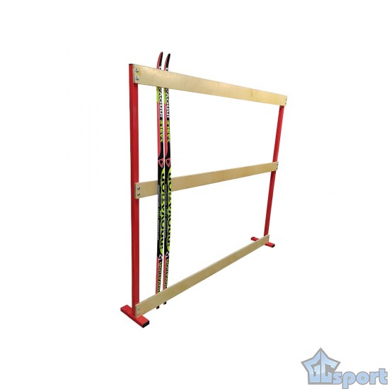 Стойка для хранения лыж, на 10 пар, с крючками, односторонняя GCsport