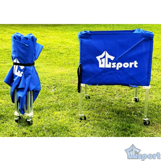 Тележка для мячей складная GCsport, складная, вместимость 25-30 мячей