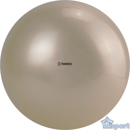 Мяч для художественной гимнастики TORRES диаметр 15 см, ПВХ, жемчужный