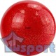 Мяч для художественной гимнастики TORRES диаметр 15 см, ПВХ, красный с блестками