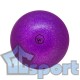 Мяч для художественной гимнастики GO DO. Диаметр 19 см. Фиолетовый с глиттером, с блестками.
