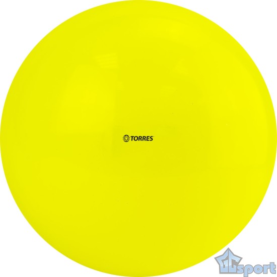 Мяч для художественной гимнастики TORRES диаметр 15 см, ПВХ, желтый