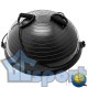 Полусфера BOSU GCsport Color гимнастическая, 58см., (черная) в комплекте с эспандером и насосом