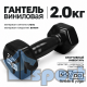 Гантель GO DO 2 кг в черной виниловой оболочке