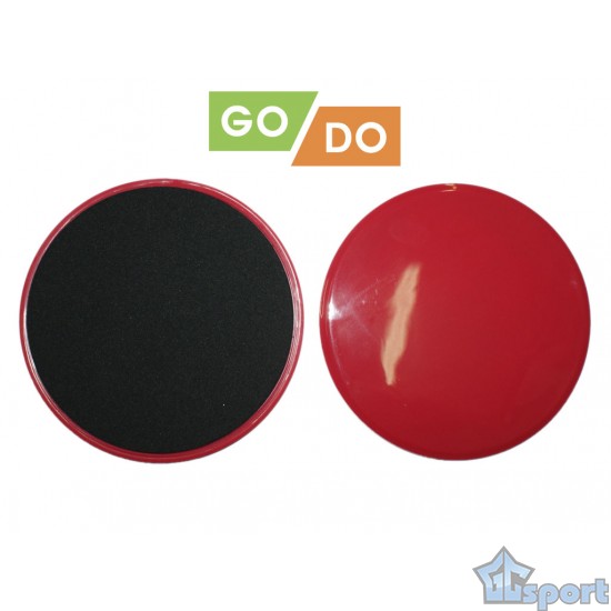 Диски скольжения для глайдинга GO DO тип-2 (диаметр 18см) красные