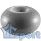 Фитбол-пончик 60 см GCsport серый для фитнеса и гимнастики