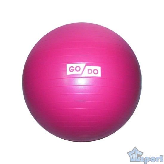 Мяч гимнастический 65 см GO DO розовый, без насоса (фитбол), антивзрыв
