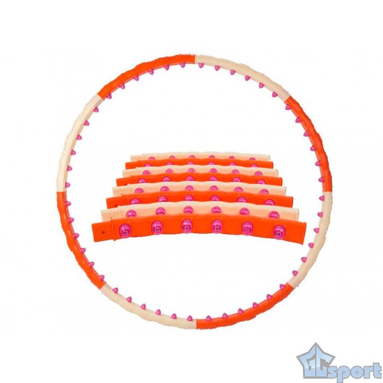 Хулахуп с массажными элементами обруч для похудения (вес 1100 гр) массажный, разборный, 96см