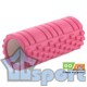 Валик ролик для фитнеса рельефный полый GO DO 33х14 см (Розовый)