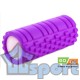 Валик ролик для фитнеса рельефный полый GO DO 33х14 см (Фиолетовый)