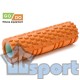 Валик ролик для фитнеса рельефный полый GO DO 29х10 см (Оранжевый)