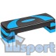 Степ доска GCsport Base 3-х уровневая (синяя), (степ платформа)