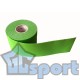 GCsport Кинезио тейп для лица и тела, пластырь спортивный кинезиотейп, бинт кинезиологический водостойкий самоклеящийся тейп, лента для спорта эластичная 5х500 см. зеленый