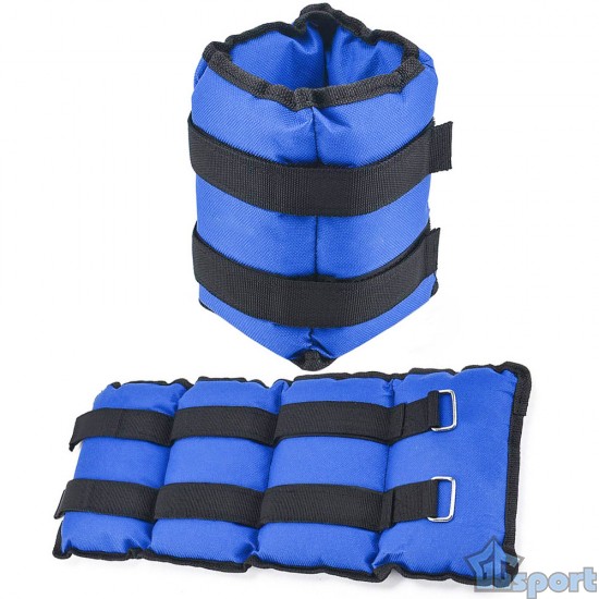 Утяжелители для рук и ног GCsport 6 кг (2шт х 3кг), нейлон, синие