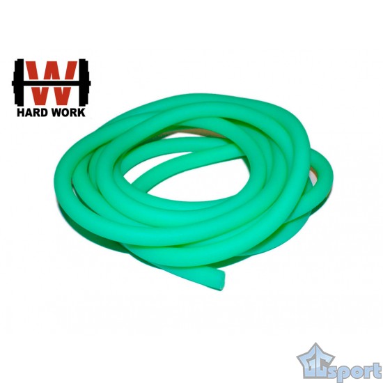 Эспандер-жгут трубчатый Hard Work с чехлом, бирюзовый, толщина 8мм, длина 3м