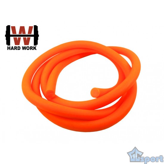 Эспандер-жгут трубчатый Hard Work с чехлом, оранжевый, толщина 12мм, длина 5м