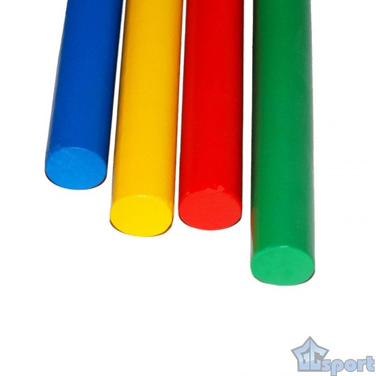 Палка гимнастическая деревянная цветная 70-110см GCsport