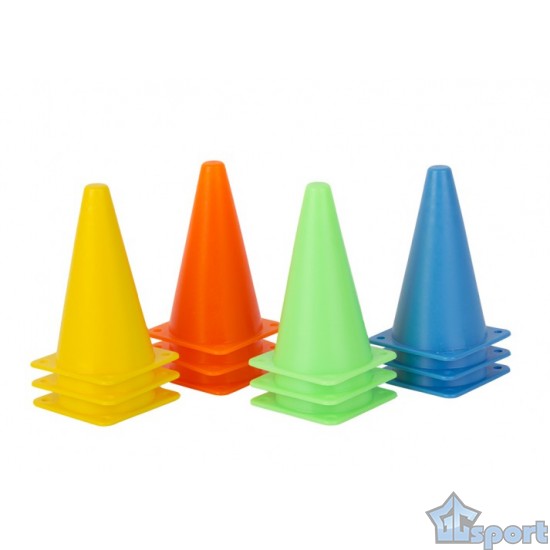 Конус фишка разметочная 10см набор (цветные)