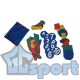 Набор указателей спортивно-игровой GCsport 40 элементов с цифрами, стрелками и геометрическими фигурами