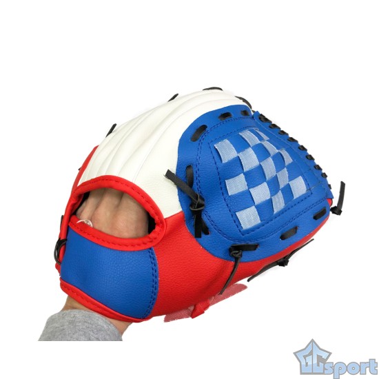 Перчатка для бейсбола (взрослая), тип-1, триколор GCsport