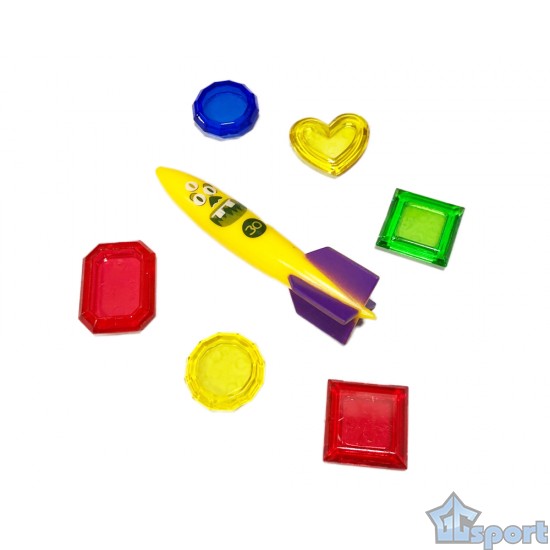 Тонущие (подводные) игрушки для бассейна Ракета, для ныряния и обучения плаванию, коричневый