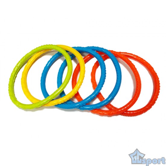 Тонущие (подводные) игрушки для бассейна Гибкие Кольца (6шт), для ныряния и обучения плаванию