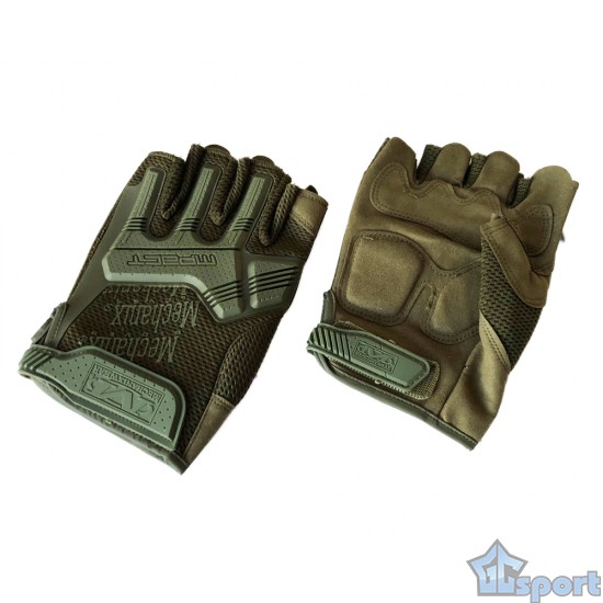 Велосипедные перчатки (велоперчатки) GCsport Tactic, зеленые