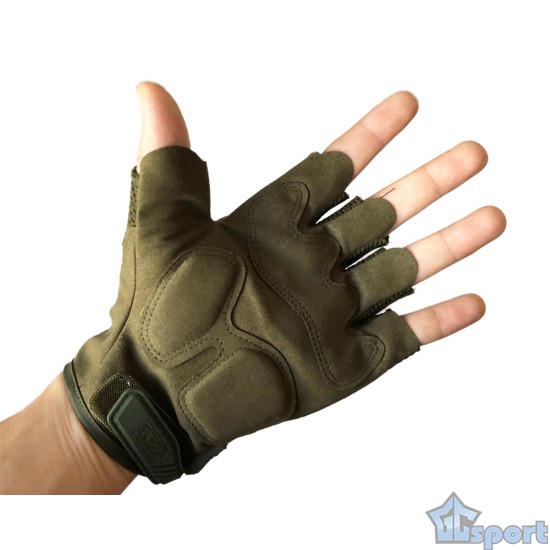 Велосипедные перчатки (велоперчатки) GCsport Tactic, зеленые
