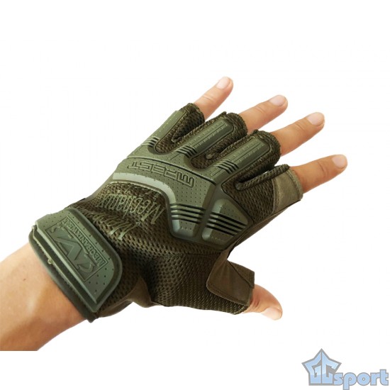 Велосипедные перчатки (велоперчатки) GCsport Tactic, зеленые