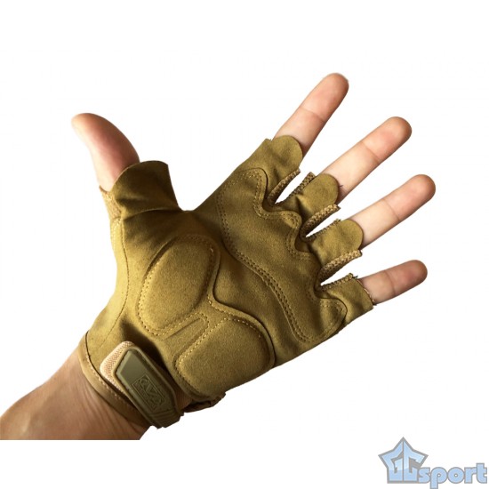 Велосипедные перчатки (велоперчатки) GCsport Tactic, коричневые