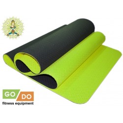 Коврик для йоги и фитнеса перфорированный GO DO 6MM зелёный