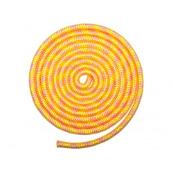 Скакалка для художественной гимнастики GCsport (длина 3м), жёлто-розовая