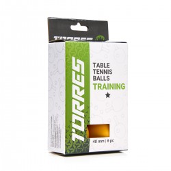 Мячики для настольного тенниса TORRES Training 1*, 6 шт, оранжевые