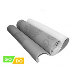 Коврик для фитнеса GO DO P-TPE 6мм серо-чёрный