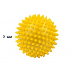 Мяч массажный надувной 8см желтый